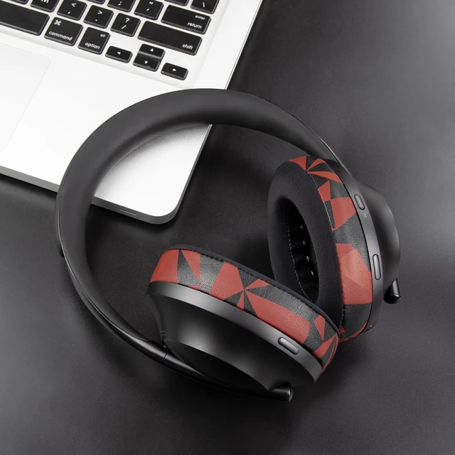 Alt view image 2 of 7 - Cooling Gel Replacement Earpads for Bose 700 (NC700) Wireless Headphones, Ear Pads Cushions with Ice Silk Fabric, High-Density Noise Cancelling Foam, Added Thickness - Red Storm