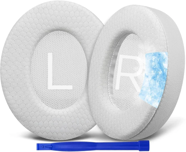 Main image of Cooling Gel Replacement Earpads for Bose 700 (NC700) Wireless Headphones, Ear Pads Cushions with Ice Silk Fabric, High-Density Noise Cancelling Foam, Added Thickness - White