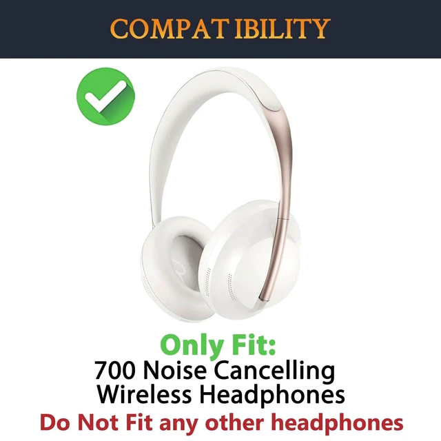 Alt view image 2 of 7 - Cooling Gel Replacement Earpads for Bose 700 (NC700) Wireless Headphones, Ear Pads Cushions with Ice Silk Fabric, High-Density Noise Cancelling Foam, Added Thickness - White
