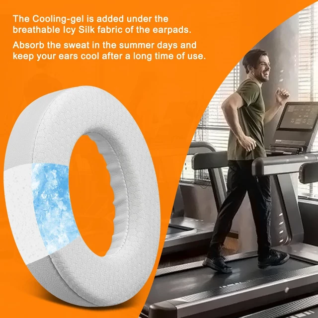 Alt view image 7 of 7 - Cooling Gel Replacement Earpads for Bose 700 (NC700) Wireless Headphones, Ear Pads Cushions with Ice Silk Fabric, High-Density Noise Cancelling Foam, Added Thickness - White