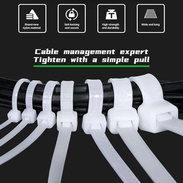 Alt view image 2 of 7 - Long Zip Ties Heavy Duty 24 Inch, 175 Lb Strong Large Cable Ties 100 Pcs Long Tie Wraps for Binding Fences, Awnings Tying, HVAC, Fixed Water Pipes,UV Resistant