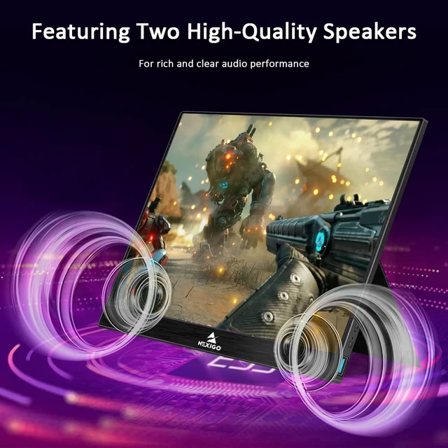 Alt view image 6 of 7 - 144Hz 17.3 Inch Portable Gaming Monitor, FreeSync, G-SYNC Compatible, FHD IPS Computer Display, Eye Care Screen with HDMI/Type C for Laptop PC/MAC/Surface/PS4/PS5/Xbox/Switch, with Smart Cover
