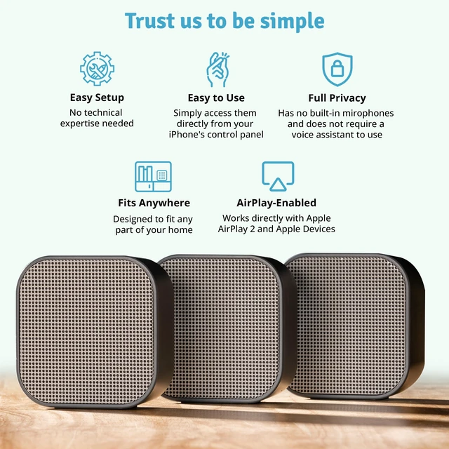Alt view image 3 of 7 - Node Multiroom Wi-Fi Home Speakers (1-Pack), Works with Apple AirPlay 2 and Other Apple Devices, Immersive Sound System, Easy to Connect, Spotify Player