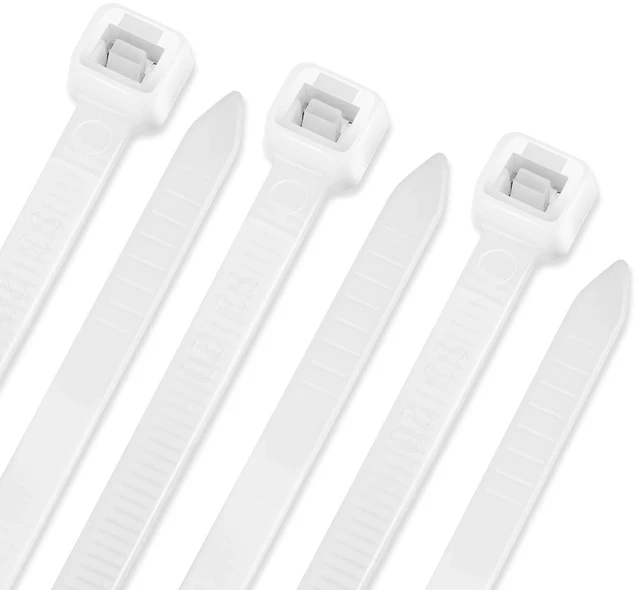 Main image of UL Listed Heavy Duty Cable Zip Ties 10 Inch, 200Pcs Industrial Nylon Heavy Duty Self Locking Wire Tie Wraps with 50 lbs Tensile Strength, Heat Resistant for Home Office Garage Multiple Use - White