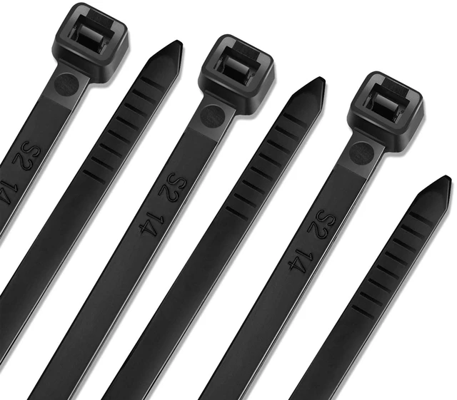 Main image of UL Listed Heavy Duty Cable Zip Ties 10 Inch, 200Pcs Industrial Nylon Self Locking Wire Tie Wraps with 50 lbs Tensile Strength, UV & Heat Resistant for Home Office Garage Multiple Use - Black