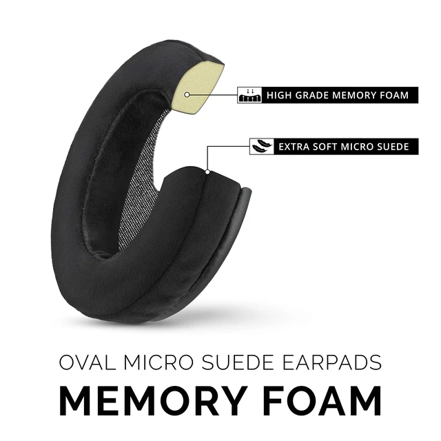 Alt view image 4 of 7 - Micro Suede Replacement Ear Pads for HyperX Cloud & Alpha, ATH M50X, Steelseries Arctis, Logitech G Pro & More Headphones, Soft Velour, Memory Foam & Long Lasting Earpads by
