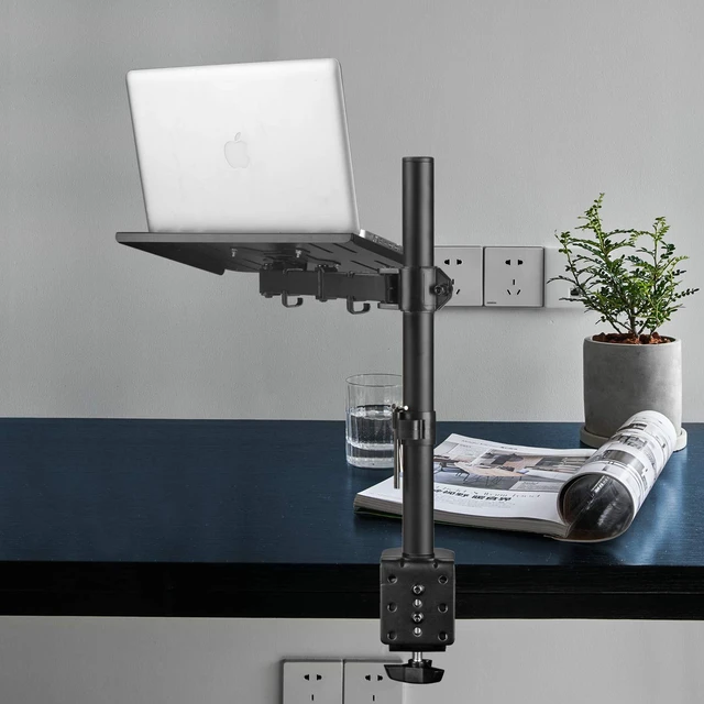 Alt view image 7 of 7 - Laptop Notebook Desk Mount Stand, Adjustable Single Monitor Laptop Arm Mount with Ventilated Tray,up to 17 inch,Holds up to 22 lbs