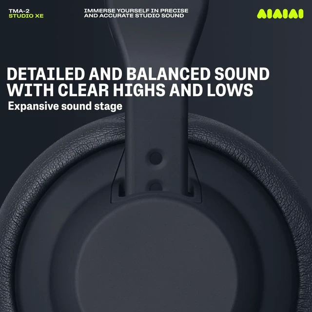 Alt view image 4 of 7 - TMA-2 Studio XE Closed-Back Wired Over-Ear Modular Headphones, Black Studio headphones for mixing and producing, PU leather earpads, memory foam, bio-diaphragm drivers, replaceable parts