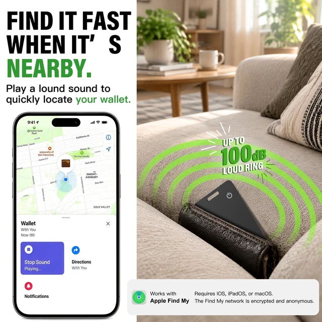 Alt view image 4 of 7 - 4-Pack Wallet Tracker Cards, Works with Apple Find My 1.6mm thin, Qi rechargeable, 5-month battery, IP68 waterproof, Left-Behind Alerts, iPhone & iPad compatible