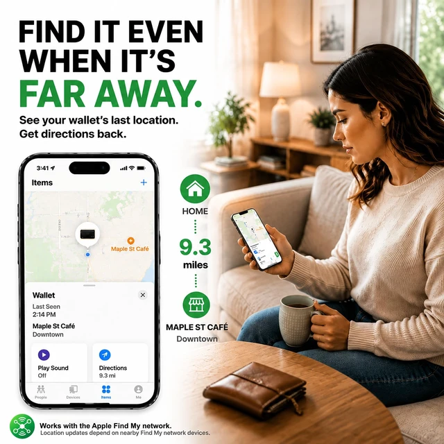 Alt view image 3 of 7 - 4-Pack Wallet Tracker Cards, Works with Apple Find My 1.6mm thin, Qi rechargeable, 5-month battery, IP68 waterproof, Left-Behind Alerts, iPhone & iPad compatible