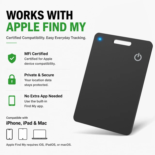 Alt view image 6 of 7 - 4-Pack Wallet Tracker Cards, Works with Apple Find My 1.6mm thin, Qi rechargeable, 5-month battery, IP68 waterproof, Left-Behind Alerts, iPhone & iPad compatible