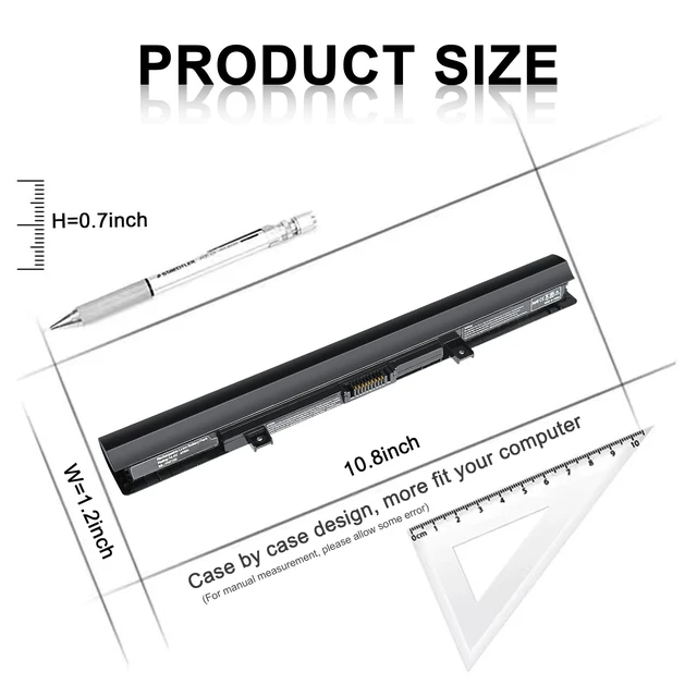 Alt view image 2 of 7 - PA5185U-1BRS Laptop Battery Compatible with Toshiba Satellite C50 C55 C55D C55T L55 L55D L55T Series fit C55-B5200 C55-B5270 C55D-B5310 PA5184U-1BRS PA5186U-1BRS PA5195U-1BRS