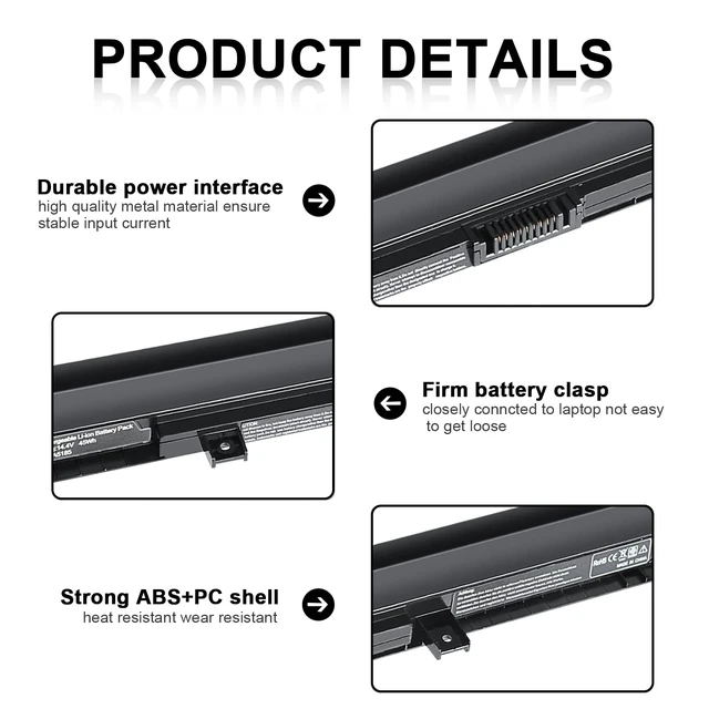 Alt view image 3 of 7 - PA5185U-1BRS Laptop Battery Compatible with Toshiba Satellite C50 C55 C55D C55T L55 L55D L55T Series fit C55-B5200 C55-B5270 C55D-B5310 PA5184U-1BRS PA5186U-1BRS PA5195U-1BRS