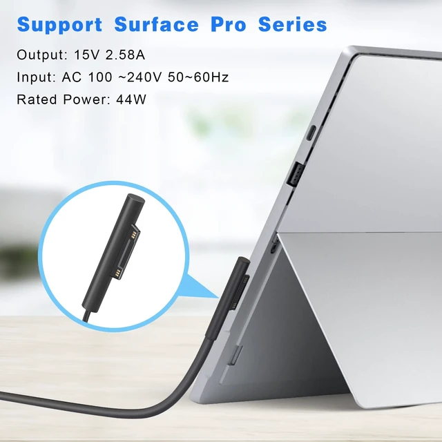 Alt view image 4 of 7 - Laptop Surface Pro Charger 15V 2.58A 44W Power Supply for Microsoft Surface Book Surface Pro 8/7/6/5/4/3 Laptop 1/2/3 Surface Go 1/2 & Surface Book (Not Compatible Surface 3)