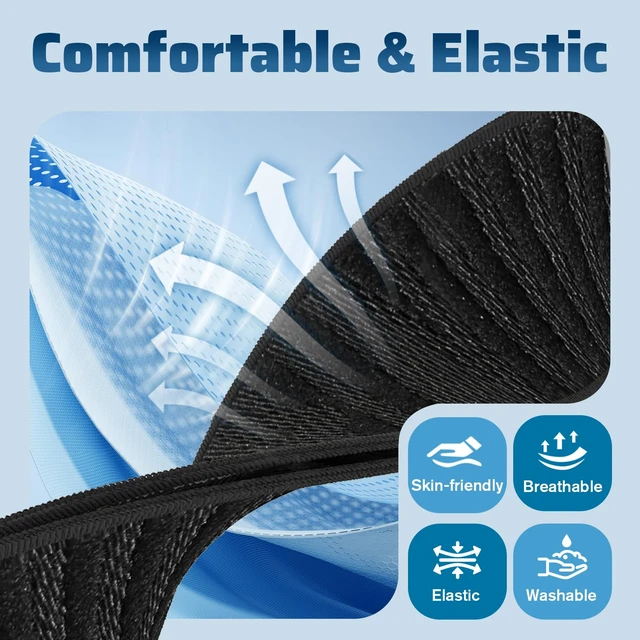 Alt view image 2 of 7 - 2Packs Nylon Bicep Band Compatible with Whoop 5.0 Arm/Ankle Bands,Adjustable Elastic Replacement Sport Strap for Whoop 5.0 One/Peak/MG/Life for Men Women,Breathable,Washable,Durable