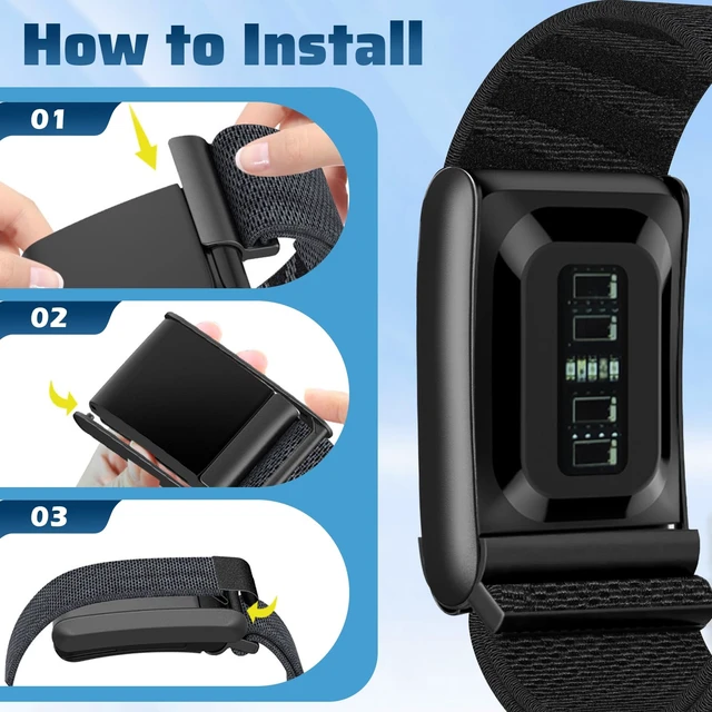 Alt view image 3 of 7 - 2Packs Nylon Bicep Band Compatible with Whoop 5.0 Arm/Ankle Bands,Adjustable Elastic Replacement Sport Strap for Whoop 5.0 One/Peak/MG/Life for Men Women,Breathable,Washable,Durable