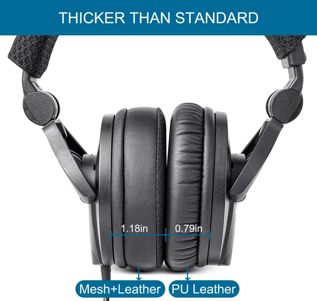 Alt view image 5 of 7 - Replacement Ear Pads for Sennheiser HD280/HD280-13/HD280-Pro/HD281 - Black Also for HMD280 / HMD280 Pro / HMD280-13 / HMD281 / HMD281 Pro Headphones, Earpads Cushions with Upgrade Memory Foam