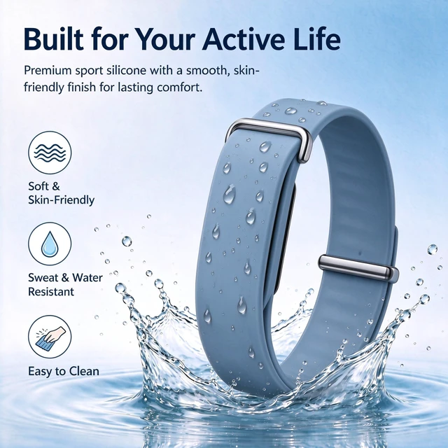 Alt view image 2 of 7 - 2 Pack Band for Google Fitbit Air Silicone Adjustable Replacement Strap Metal Buckle,Stretchy Elastic Sport Strap, Wristband for Women and Men