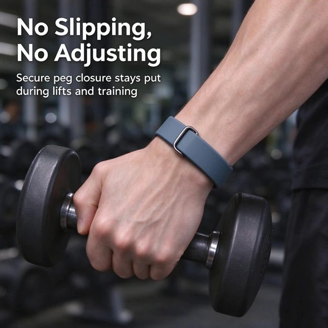 Alt view image 7 of 7 - 2 Pack Band for Google Fitbit Air Silicone Adjustable Replacement Strap Metal Buckle,Stretchy Elastic Sport Strap, Wristband for Women and Men
