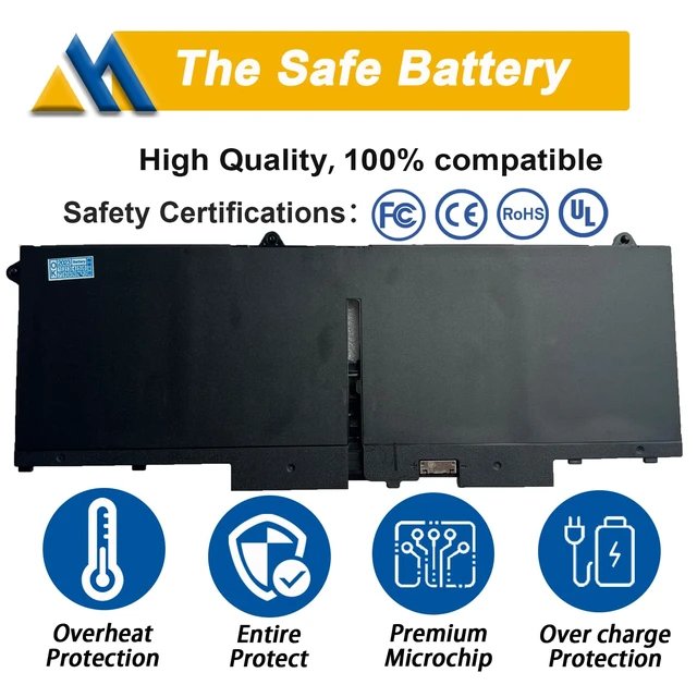 Alt view image 3 of 7 - 58Wh 4-Cell Laptop Battery 07KRV 15.2V 3625mAh Replacement for Dell Latitude 5530 3570 5430 Precision P104F P137GCompatible with M69D0 H4PVC Y86WG 078FWY 4FVJG O7KRV