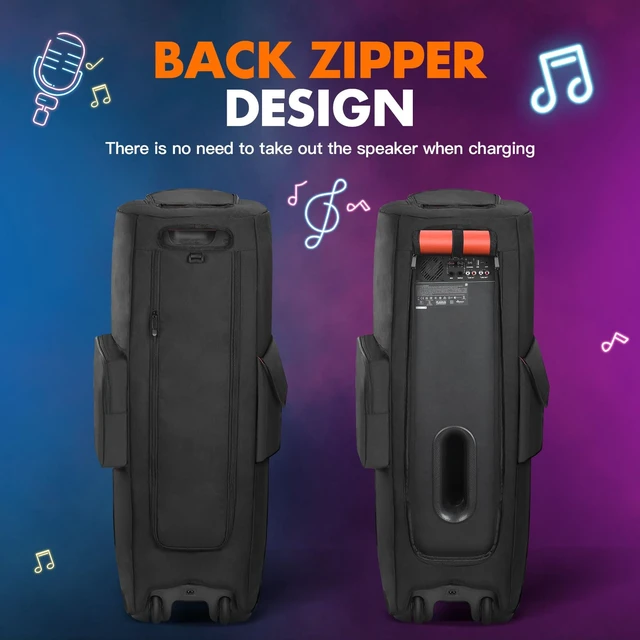Alt view image 7 of 7 - Protective Cover Case Compatible with JBL PartyBox 1000 Water-Resistant Carrying Case with Storage Bag, Splashproof Dustproof Portable Cover for Party Box 1000 Speakers