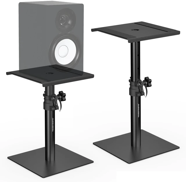 Main image of Set of 2 Desktop Studio Monitor Speaker Stands Bookshelf Speaker Stands