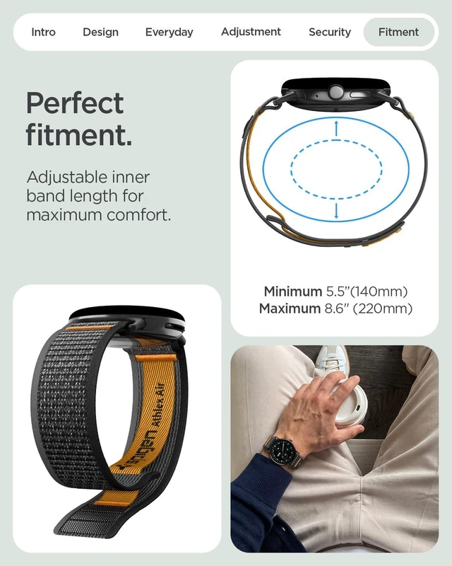 Alt view image 7 of 7 - for Google Pixel Watch 5/4/3/2/1 41/45mm Athlex Air Lightweight Soft Nylon Fabric Adjustable Men Women Hook and Loop Sport Replacement Strap