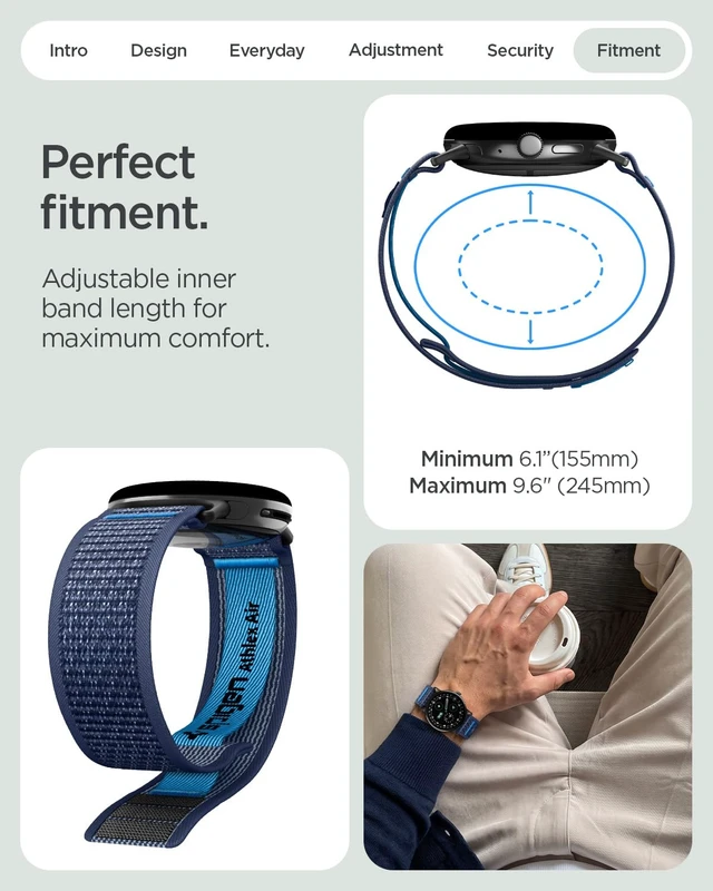Alt view image 7 of 7 - for Google Pixel Watch 5/4/3/2/1 41/45mm Athlex Air Lightweight Soft Nylon Fabric Adjustable Men Women Hook and Loop Sport Replacement Strap