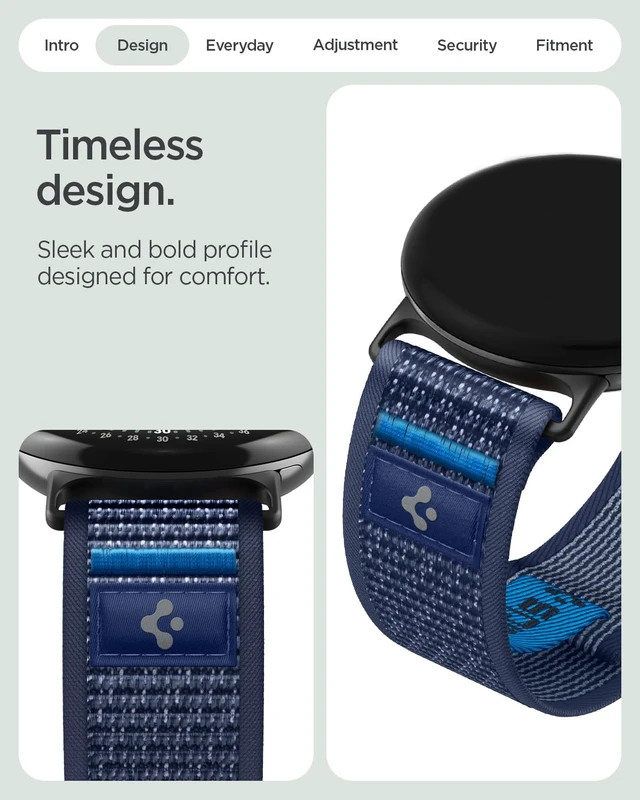 Alt view image 3 of 7 - for Google Pixel Watch 5/4/3/2/1 41/45mm Athlex Air Lightweight Soft Nylon Fabric Adjustable Men Women Hook and Loop Sport Replacement Strap