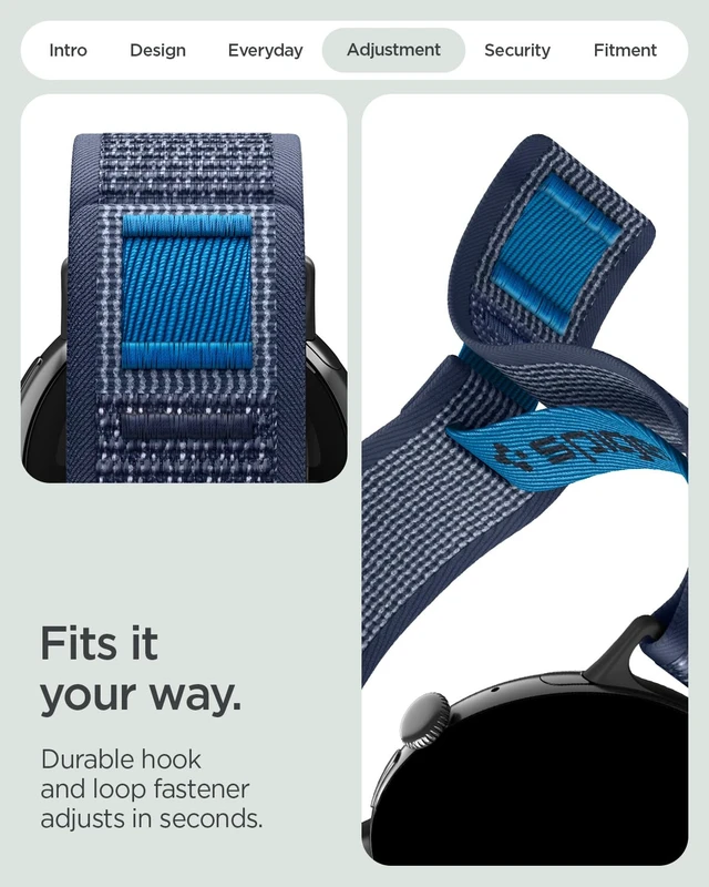 Alt view image 5 of 7 - for Google Pixel Watch 5/4/3/2/1 41/45mm Athlex Air Lightweight Soft Nylon Fabric Adjustable Men Women Hook and Loop Sport Replacement Strap