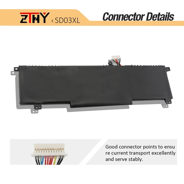 Alt view image 5 of 7 - 52.5Wh SD03XL Battery Replacement for HP Omen 15 2020 15-EK0000 15-EK0013DX Omen 15-EN 15-EN0000 15-EK0023DX 15-EK0025TX 15-EK0010TX 15-EN0013AX 15-EN0002LA SD06XL L84392-005 L84394-005 11.55V 3-Cell