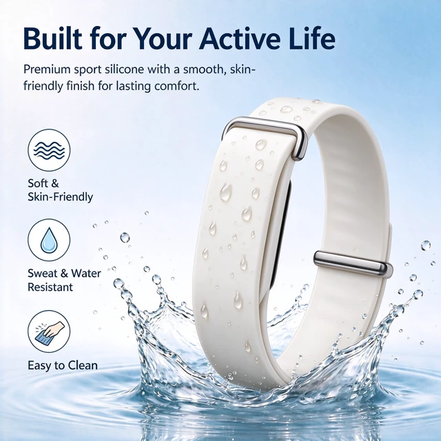 Alt view image 2 of 7 - 2 Pack Band for Google Fitbit Air Silicone Adjustable Replacement Strap Metal Buckle,Stretchy Elastic Sport Strap, Wristband for Women and Men