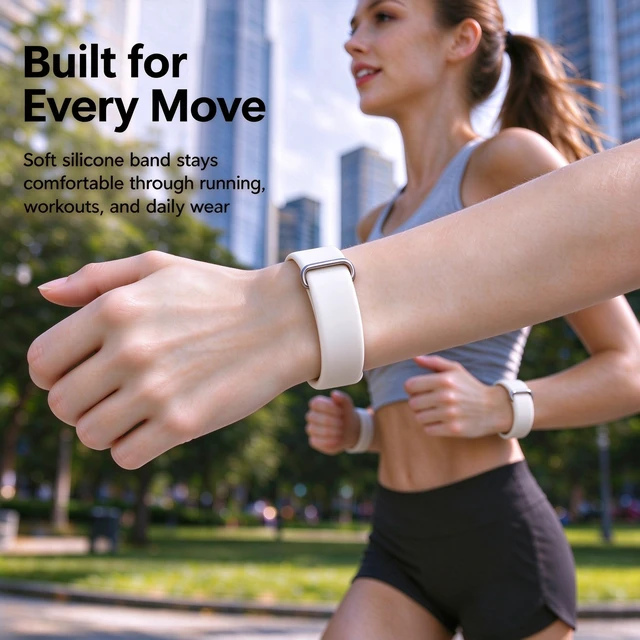 Alt view image 6 of 7 - 2 Pack Band for Google Fitbit Air Silicone Adjustable Replacement Strap Metal Buckle,Stretchy Elastic Sport Strap, Wristband for Women and Men