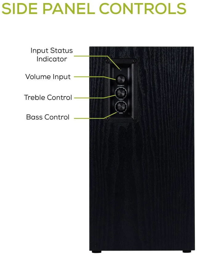 Alt view image 6 of 7 - Classic B65A Powered Bluetooth Bookshelf Speaker Pair Black 6.5" Speaker, 70W RMS Class D Amplification, Dolby Atmos & DTS:X Compatible, RCA Line Input, True Hi-Fi Crossover Network