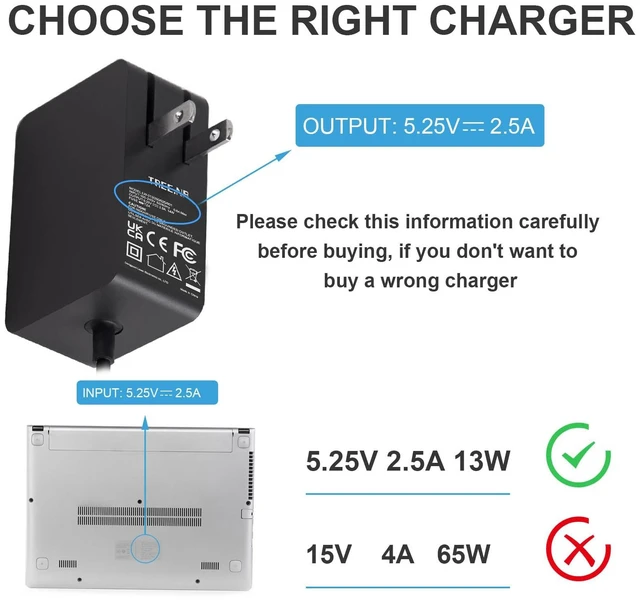 Alt view image 6 of 7 - Surface 3 Charger 13W 5.2V 2.5A AC Power Adapter Charger Cord Replacement for Microsoft Surface 3, Model 1623 1624 1645 Tablet with USB Charging Port 4.9Ft Cable-1.5m(Not Compatible Surface Pro 3)