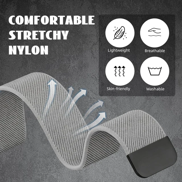 Alt view image 4 of 7 - Magnetic Nylon Band Compatible with Google Fitbit Air Active Band 20g Featherlight Sport Strap with Quick-Adjust Magnetic Clasp for Men Women,Breathable Moisture-Wicking Wristband Replacement