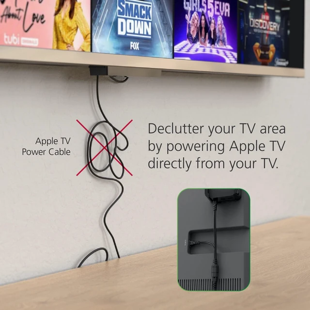 Alt view image 2 of 6 - Y Splitter Power Cable for Apple TV - Power Directly from Your TV