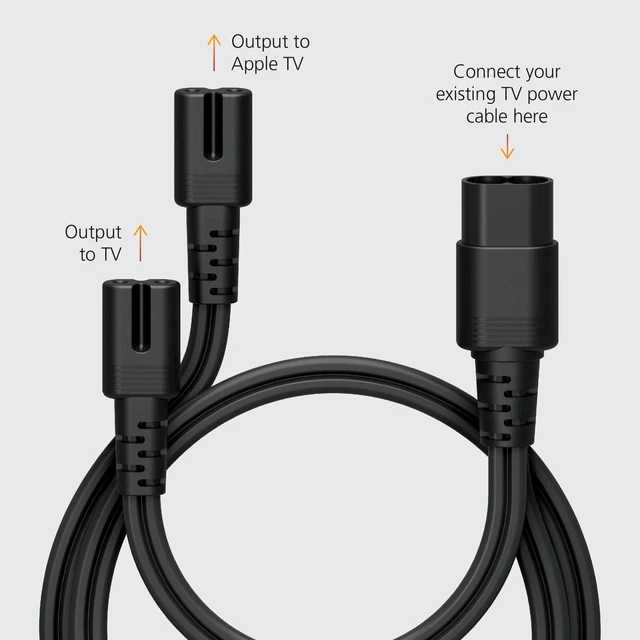 Alt view image 3 of 6 - Y Splitter Power Cable for Apple TV - Power Directly from Your TV