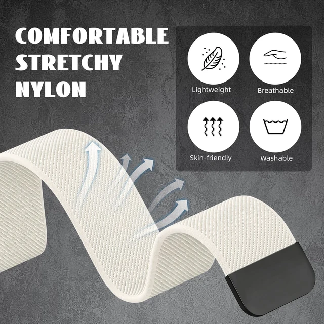 Alt view image 4 of 7 - Magnetic Nylon Band Compatible with Google Fitbit Air Active Band 20g Featherlight Sport Strap with Quick-Adjust Magnetic Clasp for Men Women,Breathable Moisture-Wicking Wristband Replacement