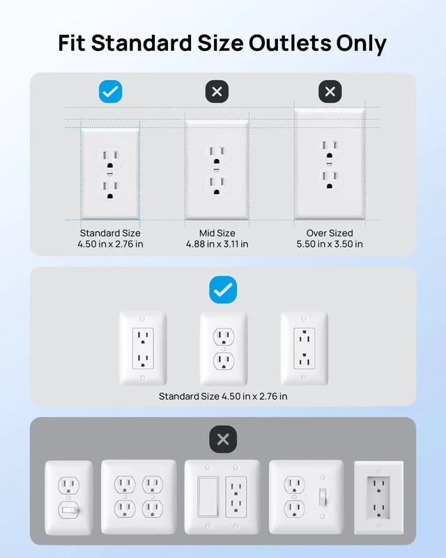 Alt view image 2 of 7 - 6FT Flat Plug Power Strip with Outlet Cover Outlet Concealer Extension Cord with 4 Outlets and 4 USB Ports, 1440J Surge Protector for Home Improvement to Hide Messy
