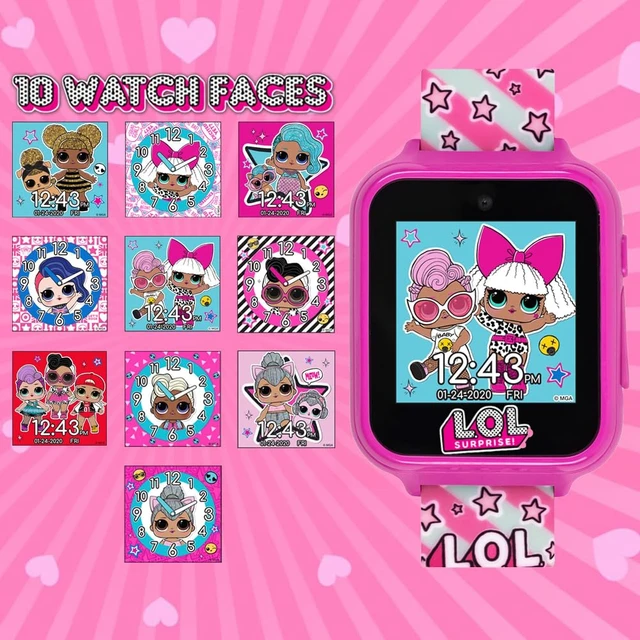 Alt view image 2 of 7 - L.O.L. Surprise Kids Smart Watch with Touchscreen Selfie Camera Voice Recorder Calculator and Step Counter Interactive Watch with Games and 10 Character Watch Faces Fits Wrist Sizes 5.5" to 8"