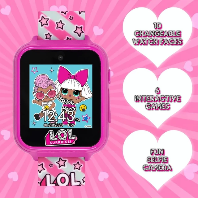Alt view image 6 of 7 - L.O.L. Surprise Kids Smart Watch with Touchscreen Selfie Camera Voice Recorder Calculator and Step Counter Interactive Watch with Games and 10 Character Watch Faces Fits Wrist Sizes 5.5" to 8"