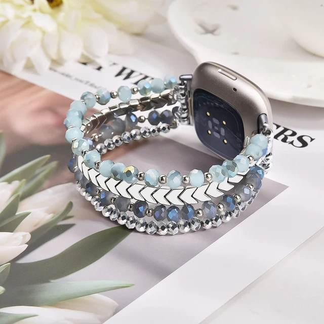 Alt view image 2 of 7 - Bracelet Compatible with Fitbit Versa 3/Versa 4 Bands/Fitbit Sense/Sense 2 Bands for Women