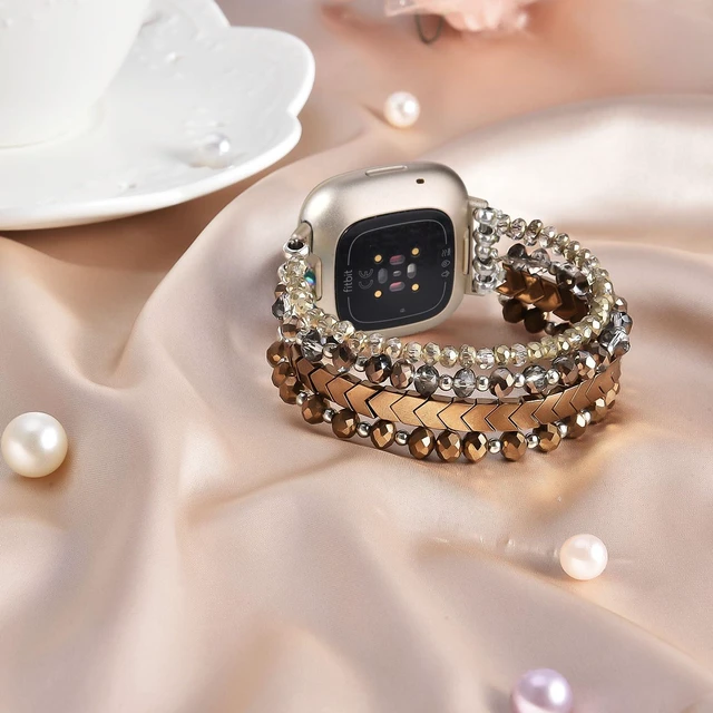 Alt view image 2 of 7 - Bracelet Compatible with Fitbit Versa 3/Versa 4 Bands/Fitbit Sense/Sense 2 Bands for Women