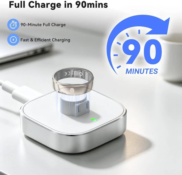 Alt view image 3 of 6 - Charging Dock for RingConn Gen 2 Gen 2 Air Gen 3 Smart Rings Aluminum alloy Fast charging stand for RingConn Size 6/7/8/9/10/11/12/13/14/15