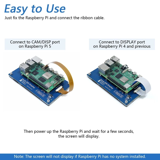 Alt view image 2 of 7 - Touchscreen for Raspberry Pi 5 4 Screen Display Monitor 5 Inch IPS 800x480 Pixel, 5-Point Capacitive Touch Screen, Integrated Back Mounting, Driver-Free Easy to Use
