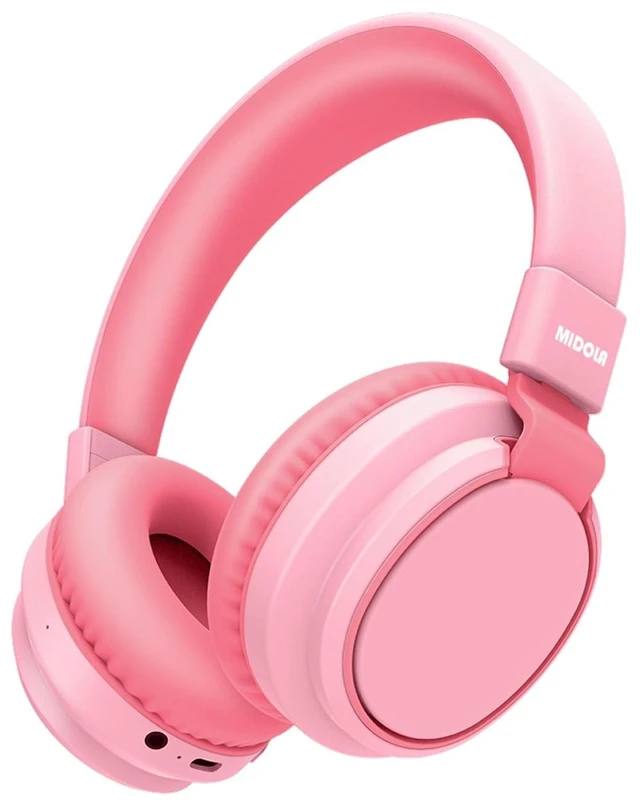 Main image of Kids Bluetooth Headphones Wireless Over-Ear,68Hrs,Volume Limit 85/94dB Pink Built-in Mic,Adjustable Headband Foldable Lightweight for Toddler School Girls Boys,Stereo Sound,Wired by Aux 3.5mm