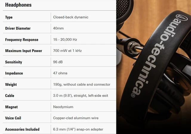 Alt view image 6 of 7 - ATH-M20x Professional Monitor Headphones - Black Bundle with Case and Austin Bazaar Polishing Cloth