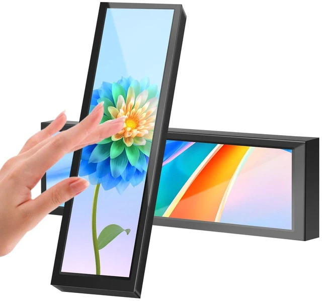 Main image of 8.8 Inch Small Touchscreen Monitor, PC Temperature Display 1920x480, 60Hz HDMI PC Sensor Panel Display, IPS Mini Screen for Raspberry Pi, AIDA64 CPU RAM Data Temperature Monitor for ARGB Computer Case