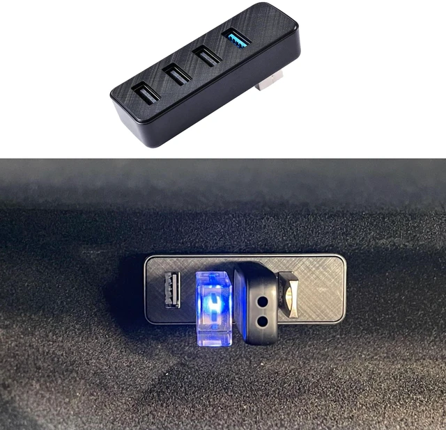 Main image of Glove Box USB Hub for Tesla Model 3 Highland 24-26,Model Y Juniper 25-26 For Model YL,Cybertruck 4-in-1 Multi-ports Glovebox USB Hub Docking Station for Dashcam Flash Drive Data Transfer Game Music